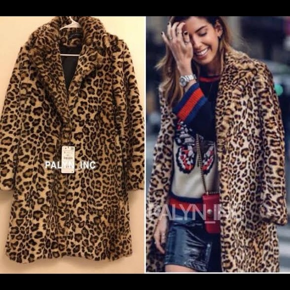 leopard coat zara